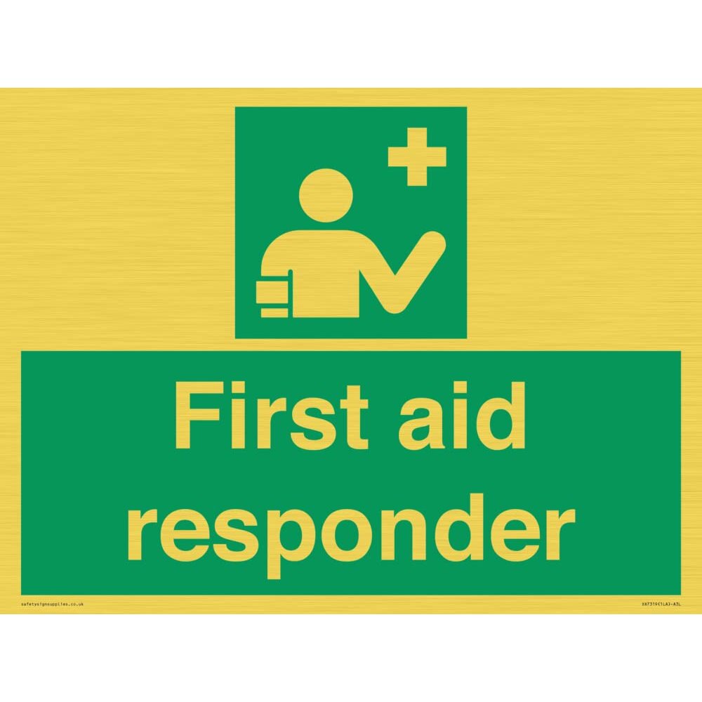 First aid responder Sign - 400x300mm - A3L